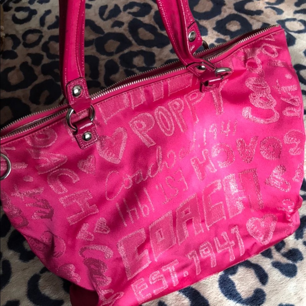 Vintage Pink Coach Bag - Picture 4 of 5